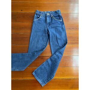 Wrangler Girls 12 Slim Cowboy Cut Studded Pocket Western Jeans Blue